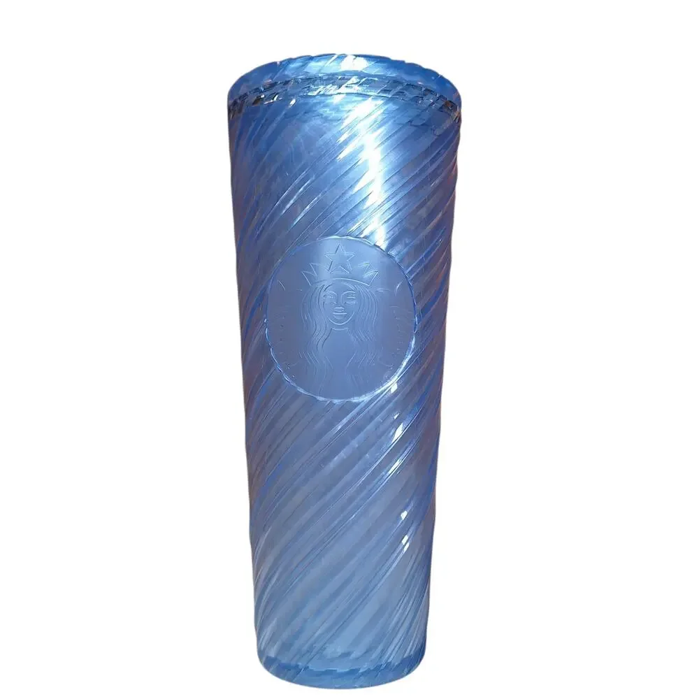 Starbucks Iridescent blue swirl 2024 venti 24 oz tumbler drink travel cup